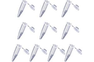 LONSVTTU 50 Pezzi 1,5ml Plastica Centrifuga Provetta EP Provetta da Centrifuga Campione Contenitore con Coperchio Tappi a Granuli Utilizzato in Laboratori Istituti di Ricerca Esperimenti Chimici
