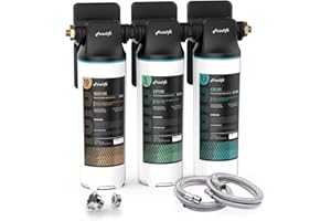 Frizzlife TW10 Under Sink Water Filter System, NSF/ANSI 53&42 Certified Elements, Reduce 99.99% Lead, Chlorine, Chloramine, Fluoride, Bad Taste & Odor, Direct Connect, 0.5 Micron