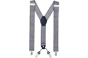 MASADA tirantes calidad fabricados a mano, con cierres resistentes y ajustes continuos con anchura de 3,5 cm para tallas de hasta 195 cm