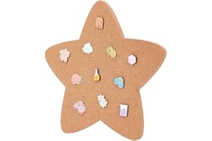 NBEADS Tableau Liege, 1.2cm D'Épaisseur Tableau D'Affichage Mural en Liège D'Étoile Panneau D'Affichage en Liège pour Épingles pour le Rangement des Broches Décoration de Bureau et de Maison, 30x29cm