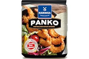 Panko HARIMSA. Panko japonés tradicional que aporta textura ligera y crujiente. Contiene únicamente harina de trigo, agua, levadura y sal, lo que le confiere unas características únicas.