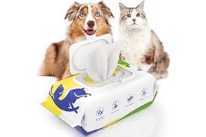 VavoPaw Dog Wipes, Puppy Wipes for Face Eye Ears Body Bath, Pet Wipes for Dog Cat Paws Butt, Unscented Hypoallergenic Thick Dog Grooming Wipes for Cleaning Deodorizing, 100 Count, White