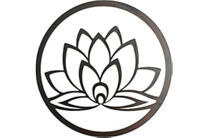 VEJO Decoración Pared/Cuadro Flor de Loto/Cuadro Tallado Madera Decorativo Madera Regalos