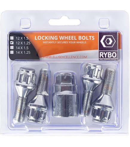 Black Locking Wheel Bolts 12x1.5 Nuts for Vauxhall Combo (5 Stud) [C] 01-11 | UK