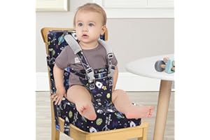 AQASH Rehausseur de chaise pour enfant pour la table - Ceinture de sécurité pour enfants avec dossier haut en polyuréthane - Facile à nettoyer - Coussin d'assise stable - Chaise pour enfants pour la table à