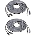 Recoil RCI217-2 99.99% Oxygen Free Copper 17ft 2-Channel RCA Audio Cable Twisted Pair with Noise Reduction 2 Pack