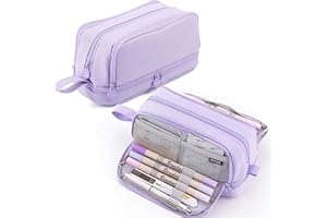 TZEKING Estuche Escolar con 4 Compartimentos,Estuches de Lápices de Gran,Capacidad Estuche,Organizador Portalapices, Gran Estuche de Papelería, Papelería de Oficina, Neceser Maquillaje para Niñas