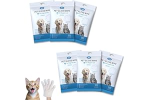 HOPASRISEE Fellfrisch Deo Handschuh-ReinigungstüCher füR Haustiere, Fell Frisch Handschuh, ReinigungstüCher füR Hund und Katze, Keine SpüLreinigung, Geeignet füR Die TäGliche Pflege(36 Stück)