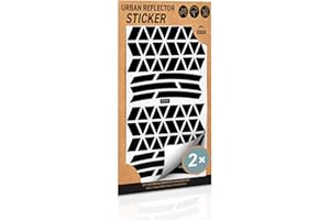 ‎BORGEN Borgen Reflektor Sticker Aufkleber 2er Set - Für Fahrrad, Felgen, Helm - Reflective Sticker Set für Dunkelheit, Schule - Reflektoren Fahrrad Aufkleber