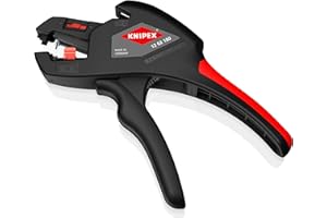 KNIPEX Pince à dénuder automatique, 0,2-6 mm², avec réglage fin, avec butée de longueur réglable, pince à dénuder, 12 62 180