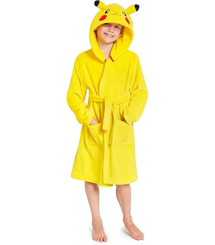 Pokemon - Poncho Pikachu Pokémon Avec Capuche Pour Enfant - 100% Cotton Matière Napkin - Yellow Pokemon - Poncho Pikachu Pokémon Avec Capuche Pour Enfant - 100% Cotton Matière Napkin - Yellow