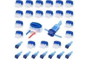 ALTAMEJOR 30 connettori per cavi robot tosaerba, impermeabili, 314 morsetti di collegamento in gel, connettori a T, per robot tosaerba, giardino, esterni, 314 pezzi