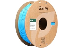 ‎ESUN eSUN PLA+ Filament 1,75 mm, wzmocniona wytrzymałość drukarka 3D Filament PLA Plus, dokładność wymiarowa +/- 0,03 mm, 1KG Cewka (2,2 LBS) Filament do drukarki 3D, jasnoniebieski