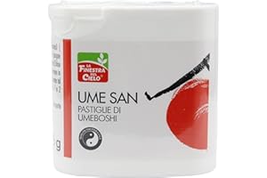 LA FINESTRA SUL CIELO Pastiglie di Umeboshi con Foglie di Shiso - Umeboshi Prugne senza sodio - Prugne Salate Giapponesi - 16 g