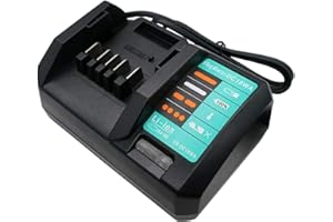 YASI MFG Cargador de Repuesto de 2,0 A para Makita DC18WA Lithium-Ion Cargador, 14,4-18 V para Makita G-Serie Batería