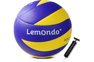 ‎LEMONDO lemondo Volleyball PU Weich Beachvolleyball Soft Wasserfest mit Pumpe Indoor Outdoor Wasserball Ball für Spiel Training Strand Bälle(mit Pumpe)