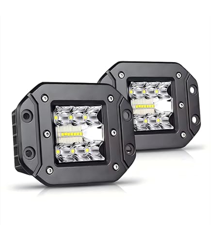 LED Werklamp Met Positielicht - Oranje Licht - 15W / 1500 Lumen 1224v L0185 Achterkant