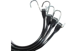 ‎GRIP&BENDER Spanngummi-Set (4x105cm) Schwarze Expander EPDM-Spanngummis mit S-Haken, Starke Outdoor Gummis, UV-beständig