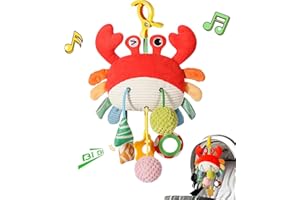 Felly Juguetes para Cochecitos 3 6 9 12 Meses, Juguetes de para Sillita del Coche La Cuna Bebés y Niños 0-12 Meses, Juguetes Sensoriales para Bebés de 6 Meses, Regalo Bebe Recien Nacido Niños y Niñas