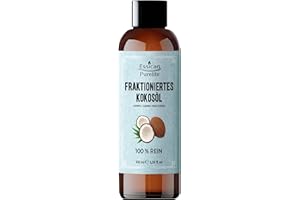 Essican Purelife, Reines Kokosnussöl flüssig, 100ml MCT Fraktioniertes Kokosöl Kokosnussöl für die Haut, Trägeröle zum Mischen mit ätherischen Ölen, Fördert Haarwachstum & Hydratisierte Haut