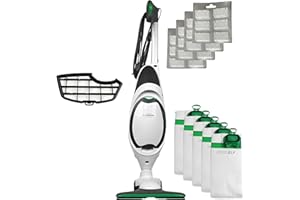 GREENELF Scopa Folletto VK150 NUOVA CON PARTI COMPATIBILI, Aspirapolvere Con Motore - ULTRA POTENTE - Compreso Di Spazzola HD50, Sacchetti Compatibili e Filtri per 5 Anni di Uso + Profumini - GARANZIA 2 ANNI