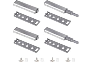 GoldRock Drucktüröffner Push to Open Türöffner, 4 Stück Schranktür Dämpfer, Schrank Türöffner Tip On, Türen Möbel Schubladen Schranktür Magnetschnäpper Drucktüröffner, Druckschnapper Öffner Druck