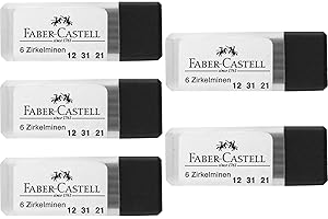FABER-CASTELL 205019 - Portamine da compatrici, durezza H, mine di ricambio, 5 barattoli da 6 mine ciascuno