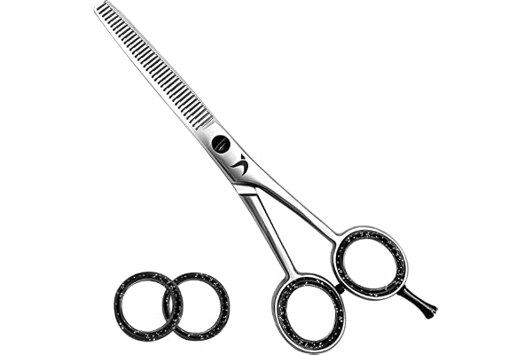 Candure Ciseaux Desepaississant Coiffure 6.5'' Professionnels Ciseau pour Désépaissir les Cheveux et Sculpteur Effileur Acier Inoxydable Ciseaux de Coiffeur pour Enfants, Hommes et Femmes