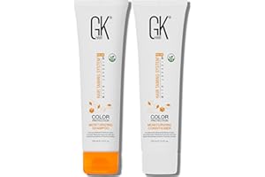 GK Hair Cheratina Globale Moisturizing Shampoo e Balsamo Set Idratanti per Capelli Colorati - Uso Quotidiano da Secchi a Ricci Senza Solfati e Parabeni 100ml