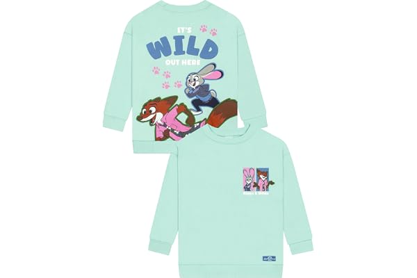 Disney Zootropolis Flicktröja, Nick Wilde och Judy Hopps Sweatshirt i Bomull för Barn