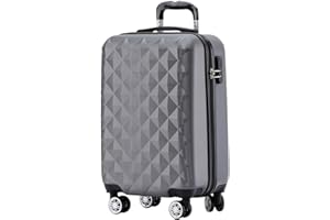 BEIBYE Zwillingsrollen 2066 Hartschale Trolley Koffer Reisekoffer Gepäck M-L-XL-Set (Business Grey, M)