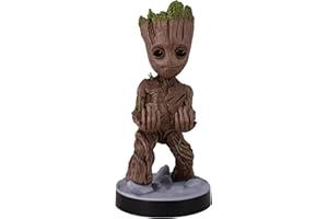Cableguys Guardians of the Galaxy Figurina gaming Baby Groot - Supporto per controller o smartphone - Cavo USB incluso - 20 cm