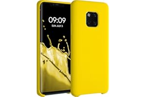 kwmobile Carcasa Compatible con Huawei Mate 20 Pro Funda - Case TPU y Silicona antigolpes - Apto Carga inalámbrica - Amarillo chillón