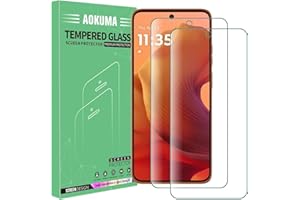 AOKUMA Ochraniacz ekranu do Motorola Moto G15, [2 sztuki] szkło hartowane do Moto G15 Łatwa instalacja, szkło hartowane 9H, bez pęcherzyków, wysoka rozdzielczość, odporność na zarysowania