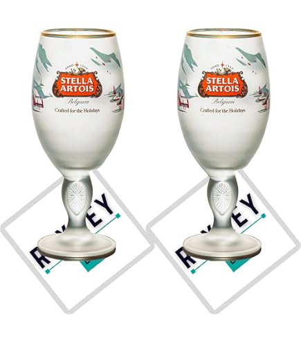 Lot De 4 Verres à Bière Stella Artois En Forme De Calice - 568 Ml (1 Pinte) - Verre Officiel - 5