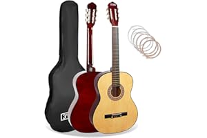 3rd Avenue Guitare Classique Pour Enfants Taille 3/4 Avec Cordes En Nylon Espagnol Pour Débutant - 6 Mois De Cours Gratuits, Sac, Cordes - Naturel