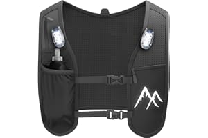 ArcticFit LED Running Vest - Adjustable Unisex Reflective Vest with Phone Holder and Storage - Lightweight and Durable Running Backpack Alternative - Hydration Vest