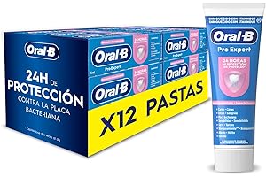 Oral-B Pro-Expert Sensibilidad y Blanqueamiento Pasta De Dientes, Pack 12x75 ml, Dentífrico Para Dientes Sensibles, Sabor A Menta