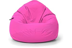 Nadimaideal Sitzsack Tropfenform Kastanie | Bodenkissen für Kinder & Erwachsene | Indoor & Outdoor | Gaming Sitzsack - Sitzkissen - Beanbag | Füllung EPS Perlen (Pink, XXL-Durchmesser 88 cm)