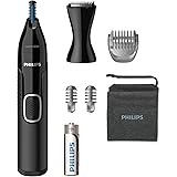 Philips Nose Trimmer Serie 5000 Rifinitore per Peli di Naso, Orecchie e Sopracciglia (modello NT5650/16)