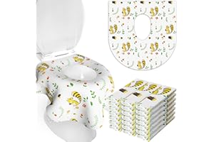 KMAKII Disposable Toilet Cover 20PCS Potty Seat Cover Extra Large Toilet Cover Pads Waterproof Individually Toilet Seat (Squirrel)