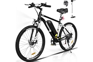 ‎HITWAY HITWAY E Bike Elektrofahrrad E-Mountainbike, 26" E-Fahrrad, Pedelec, 250W Motor 36V12Ah/48V15Ah abnehmbaren akku, 7 Gänge ebike, Reichweite bis zu 35-90km