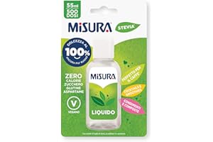 MERISANT Misura Stevia Dolcificante Liquido Zero Calorie, Senza Glutine, Dolcificante Vegano, Confezione Apri e Chiudi Portatile, 55ml