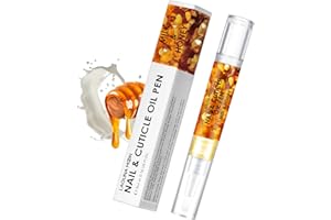 Lagunamoon Cuticle Oil Pen for Nail Care, 5ml Nail Oil Pen with Natural Ingredients to Moisturize and Nourish Dry Nails and Cuticles, Cuticle Oil to Prevent Nail Cracking and Hangnails, Milk & Honey