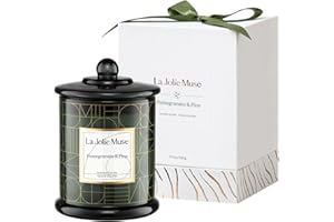 ‎LA JOLÍE MUSE La Jolíe Muse Duftkerze im Glas, Kerze mit Granatapfel- und Kiefernduft und Geschenkverpackung, Geschenk Kerze, 280g natürliche Sojawachskerzen, Brenndauer: 70 Stunden