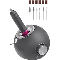 BORISCA Nagelfräseraufsatz Set – 6-teilig Mit Spiralkerben, Inkl. Reinigungsbürste Für Maniküre