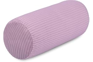 COZYKING Nackenrolle Cord Rosa Nackenkissen Öko-Tex 100 Zertifiziert und 40°C waschbar - Nackenstütz-Kissen mit Bezug, rund für Auto, Flugzeug, auf Reisen oder zum Lesen und Relaxen zu Hause - 15x40 cm