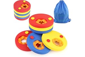 Luchild Brassard Piscine Enfant, 6 Pièces Colorés Brassard Enfant sans Gonflage,EVA Float Disques Bandes De Bras Détachables Flottant Colorés Brassards pour Bébé Enfants 3-8 Ans Apprendre À Nager