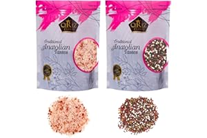 ÇEREZ PAZARI Cerez Pazari Rainbow Peppercorn Blend 200g and Himalayan Pink Salt (Coarse Grain) 650g, Whole Black, Pink, Green, White Color Pepper For Grinders Refills