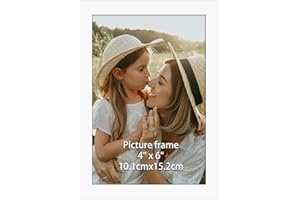 Ditwis Marco de Fotos 10x15 cm Blanco, Elegante Marco Apto para Fotos, Cuadros y Recuerdos, Exposición Horizontal o Vertical en Pared o Mesa